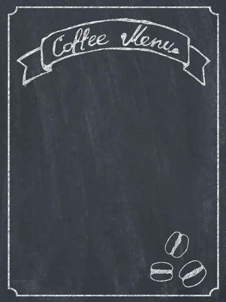 Meniu de cafea pe tablă — Fotografie, imagine de stoc