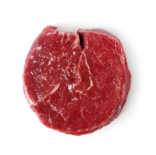 화이트에 쇠고기 스테이크 — 스톡 사진