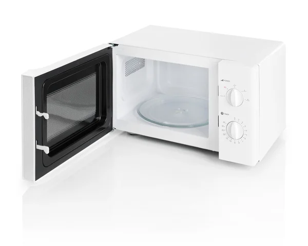 Mikrodalga fırın beyaz izole — Stok fotoğraf