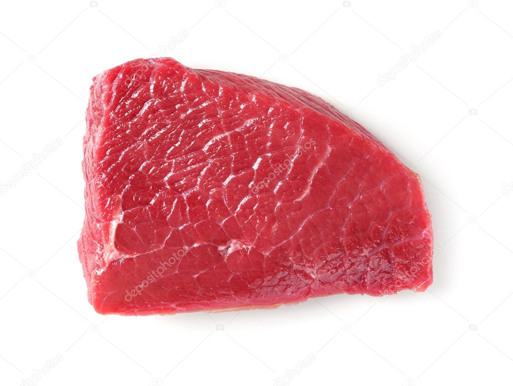 Raw beef steak