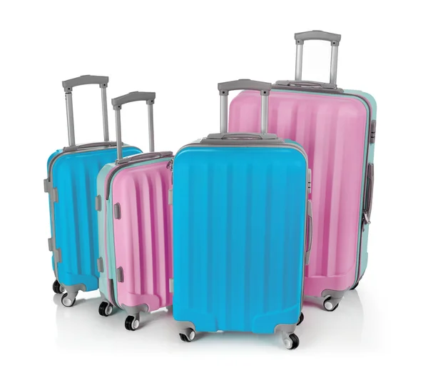 Suitcases on white — Stock Photo, Image