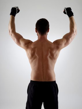 Kazanan gri arka plan üzerinde