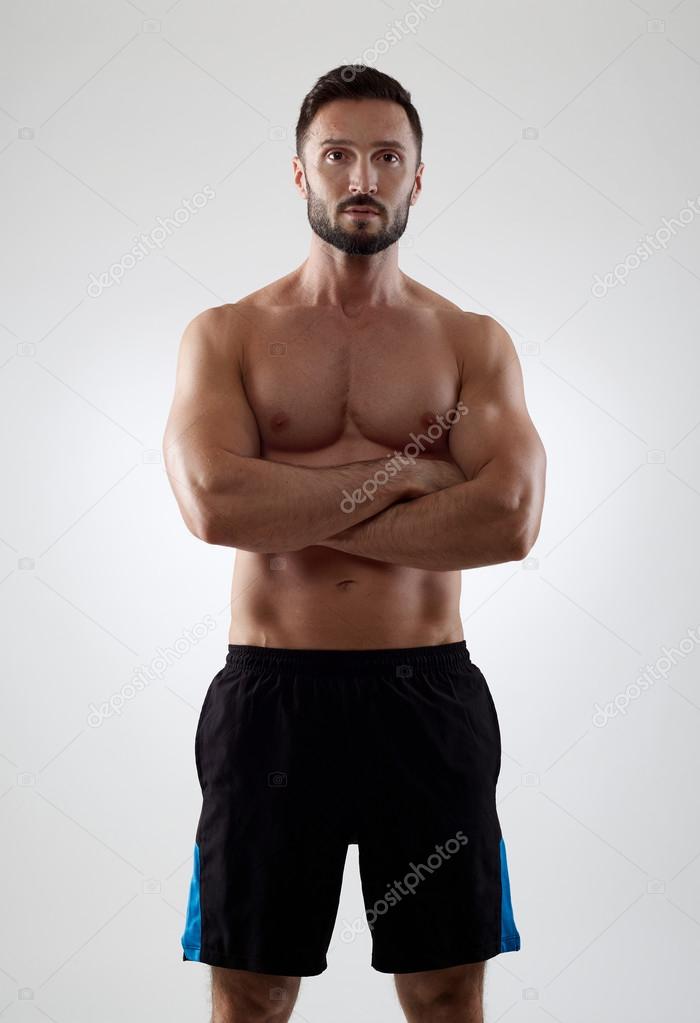 Confident muscular man
