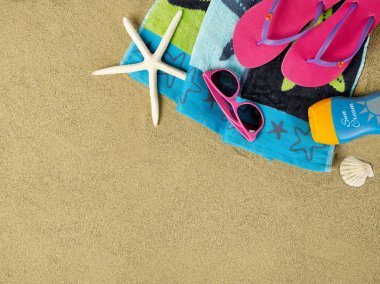 plaj arka plan kopya alanı ile