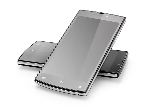 Mobilní telefony na bílém — Stock fotografie