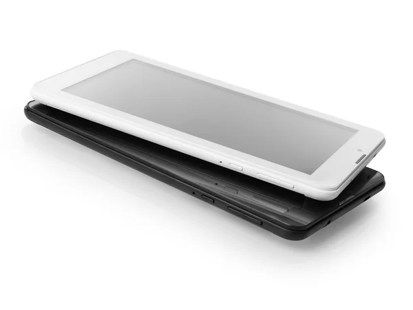 Black and white digital tablets — Stock Photo, Image