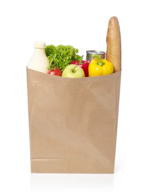 İzole yiyecek çanta