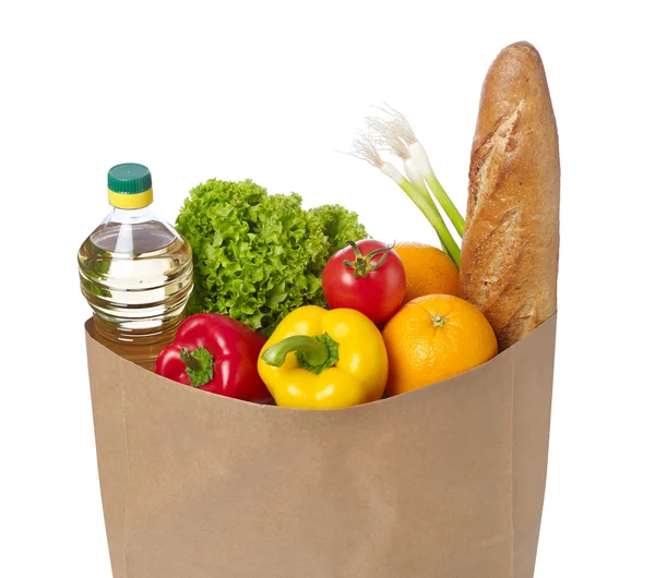 Bolsa de comestibles aislada — Foto de Stock