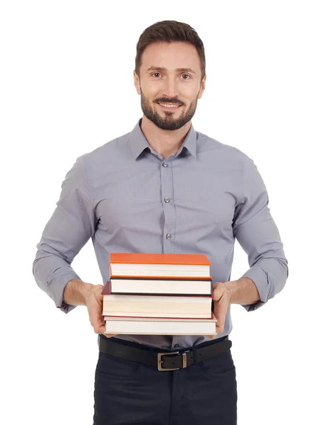 Adulto joven con libros —  Fotos de Stock