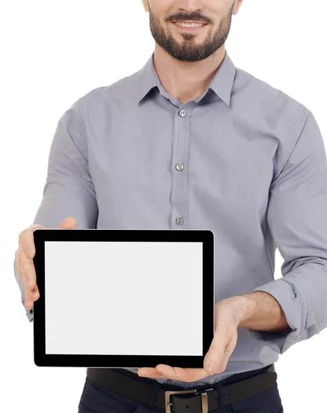 Man with a digital tablet — Stock Photo, Image