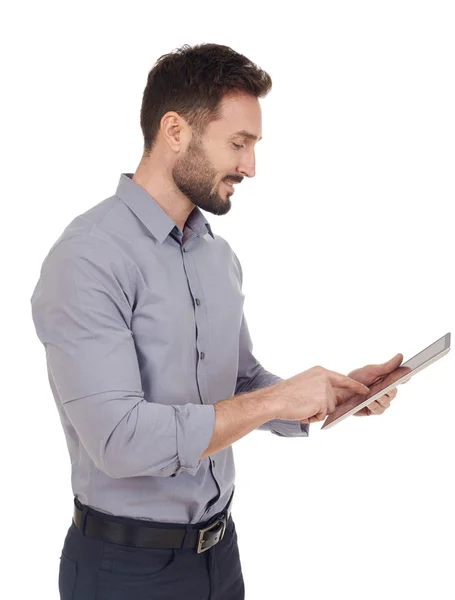 Businessman looking at a digital tablet — Stock Photo, Image