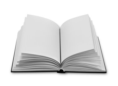 Beyaz arkaplan üzerine kitap aç