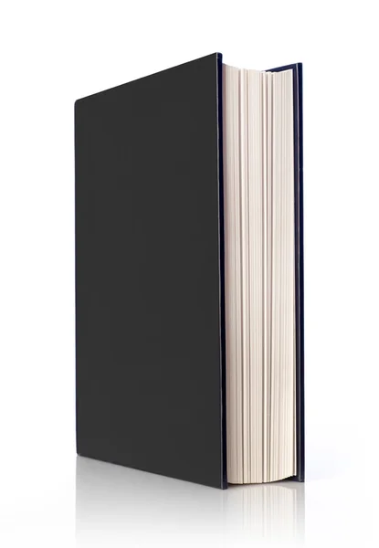 Livro preto sobre fundo branco — Fotografia de Stock
