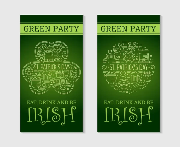 Two flyers for St. Patricks day. — Stock Vector
