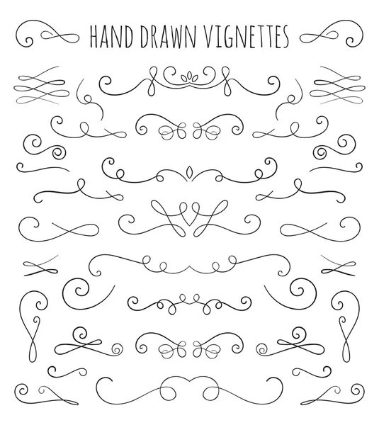 Set of hand drawn vignettes in retro style. — Stock Vector