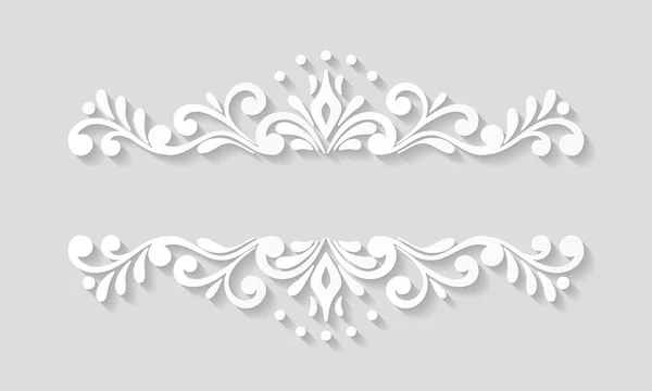 Elegant paper retro floral border. — Stock Vector