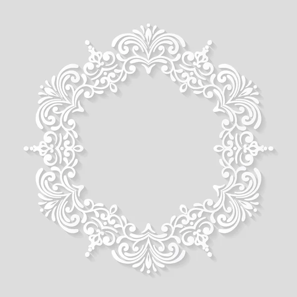 Elegante Papier Retro floralen Rahmen. — Stockvektor
