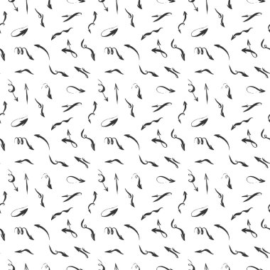 Sorunsuz elle çizilmiş tek renkli oklar desen.