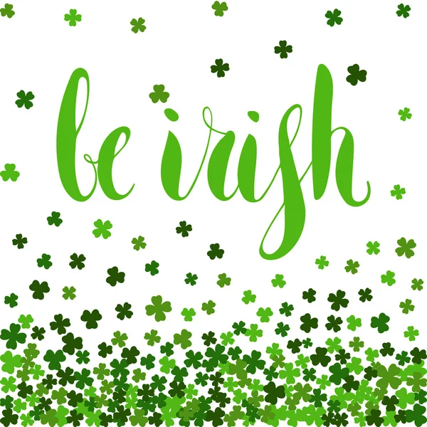 Ser letras irlandesas para o dia de St. Patricks . — Vetor de Stock