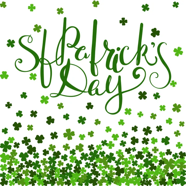 Szent Patricks nap betűkkel. — Stock Vector