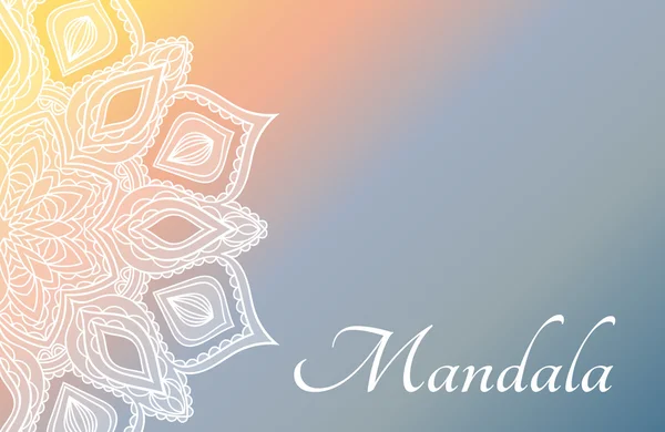 Mandala a zentangolo disegnato a mano . — Vettoriale Stock