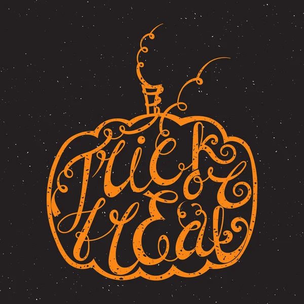 Inscription calligraphique Trick or treat . — Image vectorielle