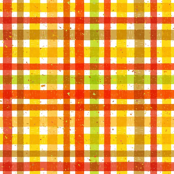 Ręcznie rysowane Tartan kolorowy bezszwowy wzór. — Wektor stockowy