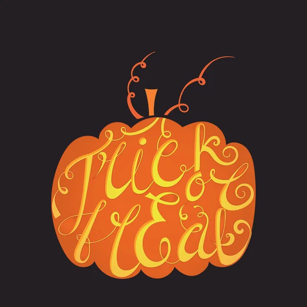 Inscription calligraphique Trick or treat . — Image vectorielle