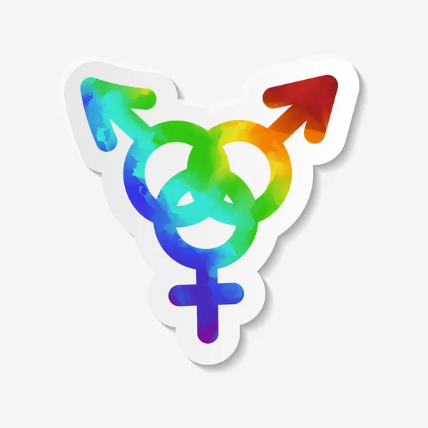 Genderové identity ikona. Bisexuální symbol. — Stockový vektor