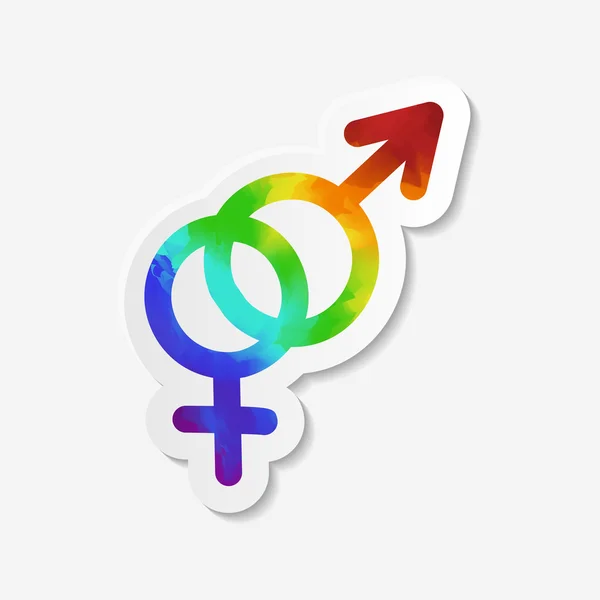 Genderové identity ikona. Heterosexuální symbol. — Stockový vektor