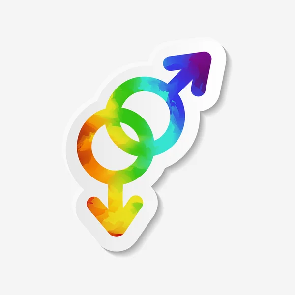 Genderové identity ikona. Gay symbol. — Stockový vektor