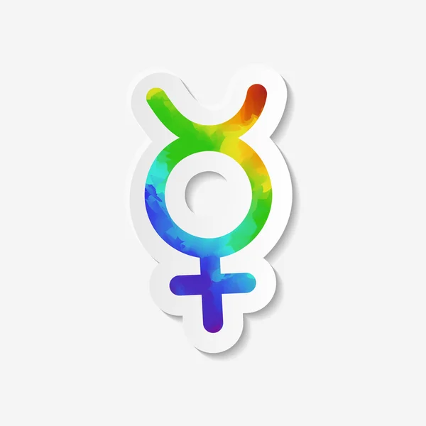 Genderové identity ikona. Non binární intersexuální symbol — Stockový vektor