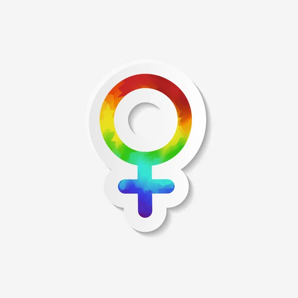 Genderové identity ikona. Ženský symbol Venuše. — Stockový vektor