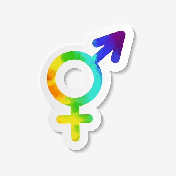 性別アイデンティティ アイコン。インター セックス、トランスジェンダーの記号 — ストックベクタ