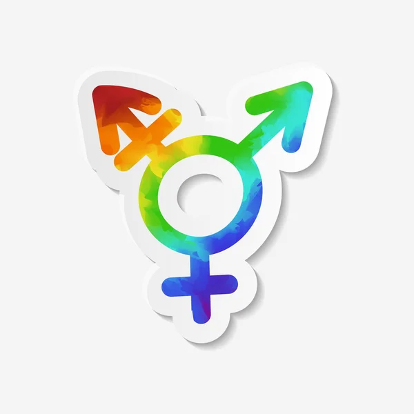Genderové identity ikona. Intersexuální nebo transgender znamení — Stockový vektor