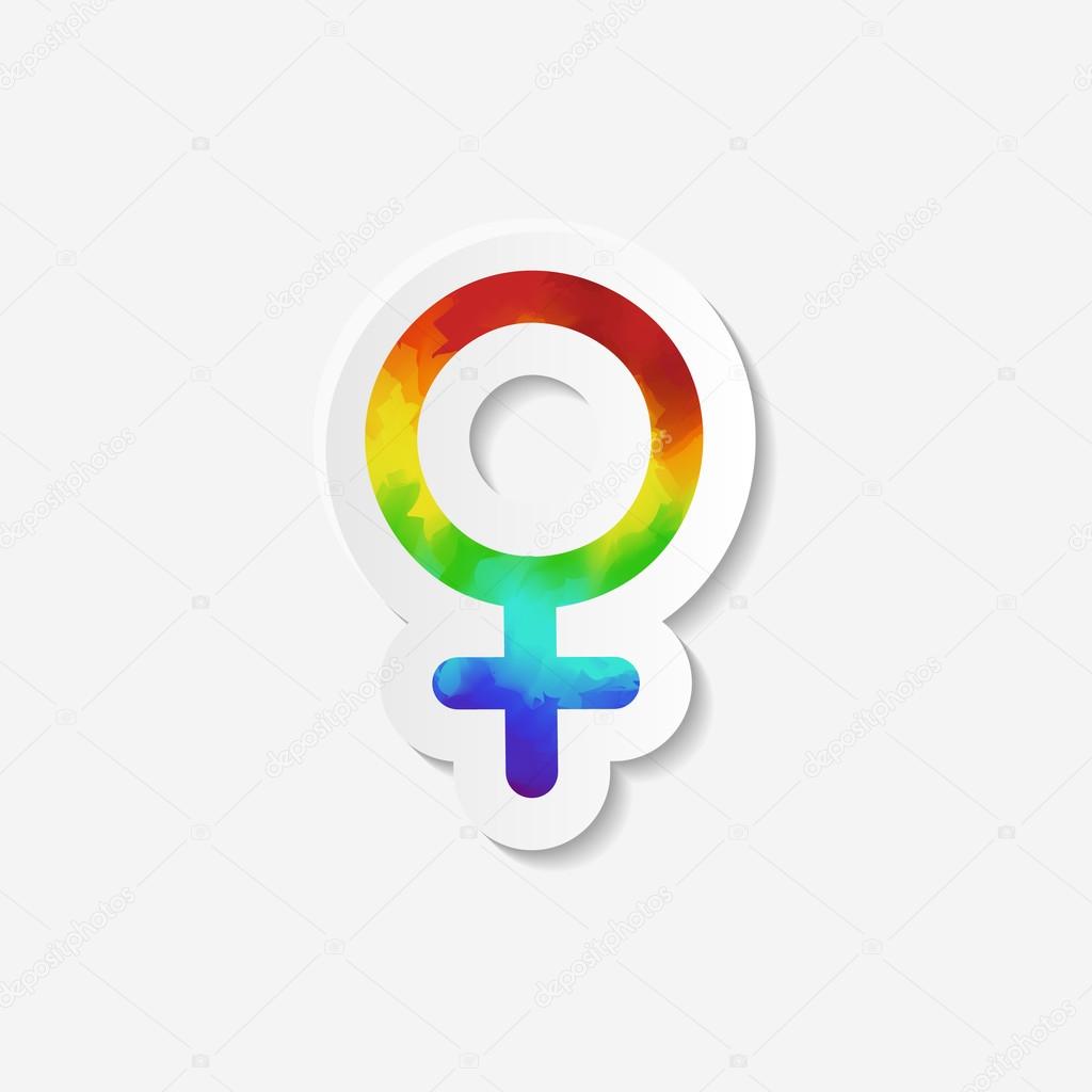 Gender identity icon. Female Venus symbol.