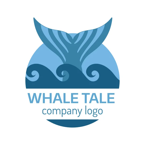 Whale tail etikett. — Stock vektor