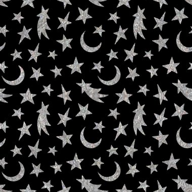 Gümüş dokulu kozmik seamless modeli