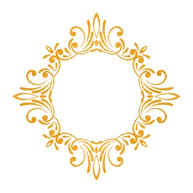 Zarif lüks vintage altın çerçeve çiçek