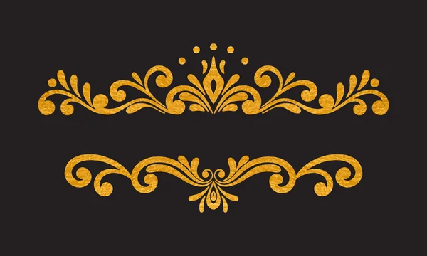 Elegantní luxusní vintage gold květinové hranice — Stockový vektor