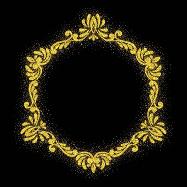 Retro parlak çerçeve ya da kenar. Vektör illüstrasyonu.