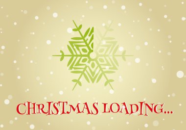 Noel yükleyici üzerinden kar tanesi.