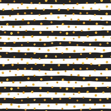 Seamless pattern of random gold dots. clipart