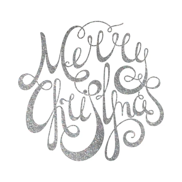 Argent inscription manuscrite Joyeux Noël . — Image vectorielle
