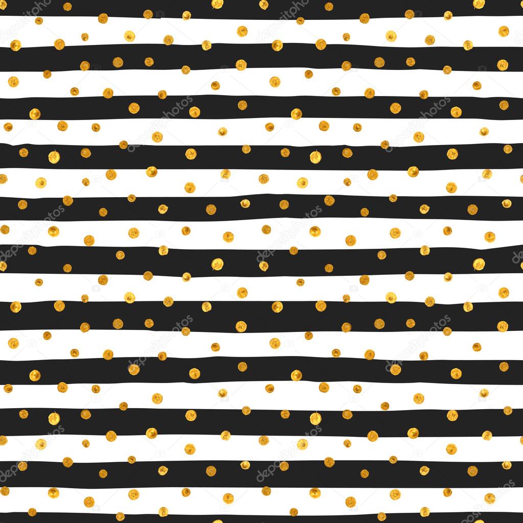 Seamless pattern of random gold dots.