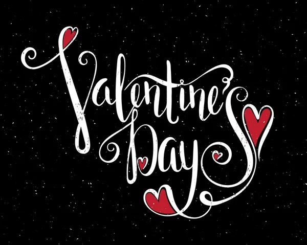 Calligraphic inscription Valentines Day. — Stock Vector