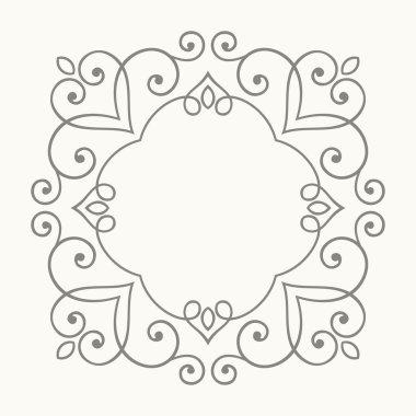 Zarif lüks retro çerçeve çiçek.