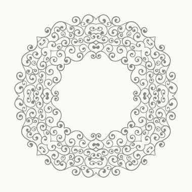 Zarif lüks retro çerçeve çiçek.