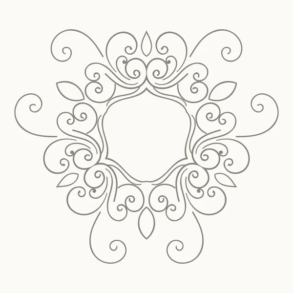Elegante marco floral retro de lujo . — Archivo Imágenes Vectoriales
