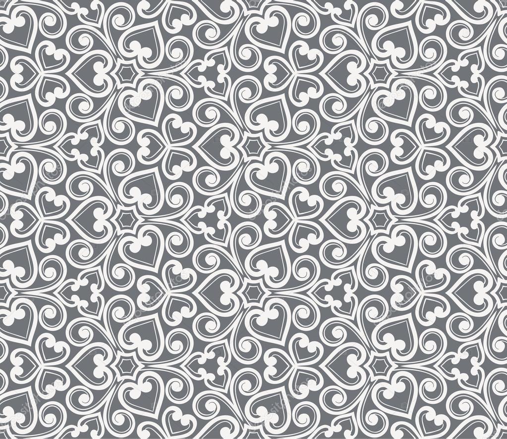 Abstract grey seamless hand-drawn pattern.